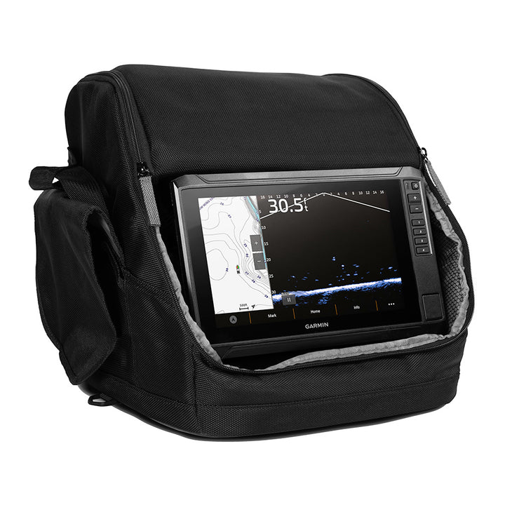 Garmin ECHOMAP UHD2 93SV Ice Fishing Bundle with LiveScope Plus System and Lithium-ion Battery for ice fishing.