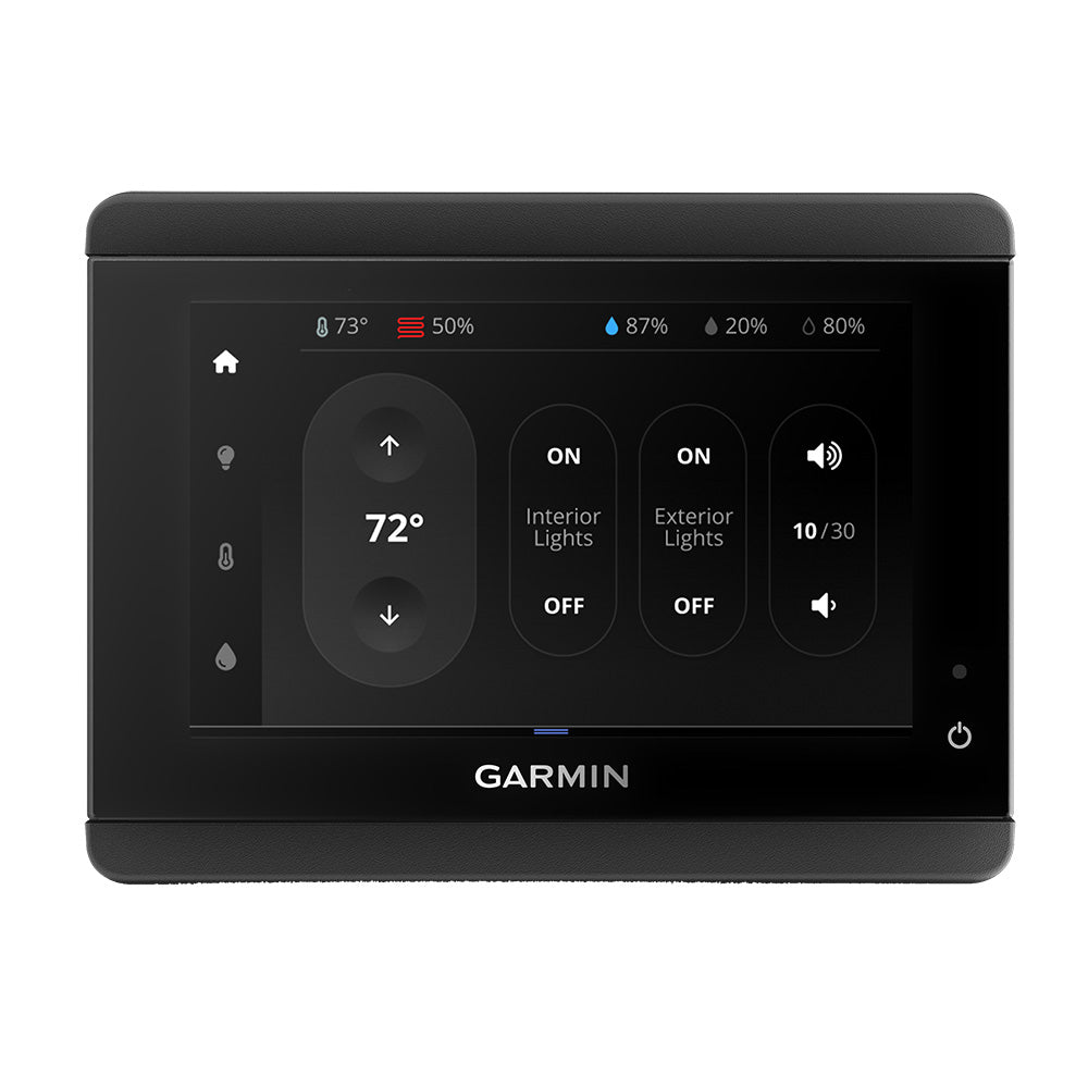 Garmin TD 50 touchscreen display instrument panel showing digital navigation and control interface for marine or aviation use.