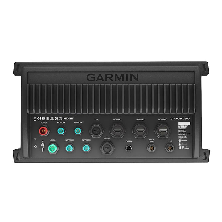 Garmin GPSMAP 9500 black box network cable module, compatible with Garmin marine navigation systems, shown with connectors and ports.