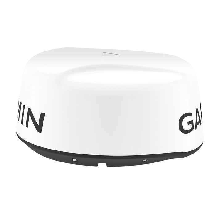 Garmin GMR 18 xHD3 18-inch radar dome mounted on a boat for enhanced marine navigation and detection.