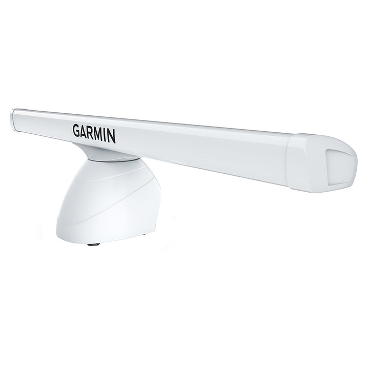 Garmin GMR 436 xHD3 6 open array radar on pedestal, 4kW marine radar with detailed antenna array for navigation and safety.