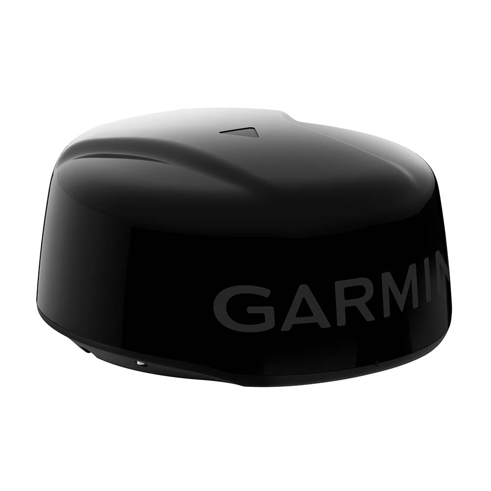 Garmin GMR Fantom 18x Dome Radar in black, a marine radar device with a sleek dome design for boat navigation.