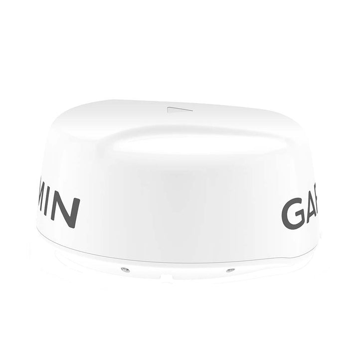 Garmin GMR Fantom 18x Dome Radar in white, a marine radar device with a sleek dome design for boat navigation.