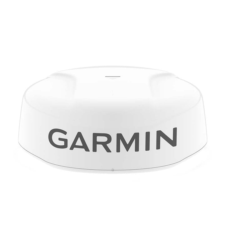 Garmin GMR Fantom 24x Dome Radar in white, marine radar device with a dome-shaped antenna for boat navigation.
