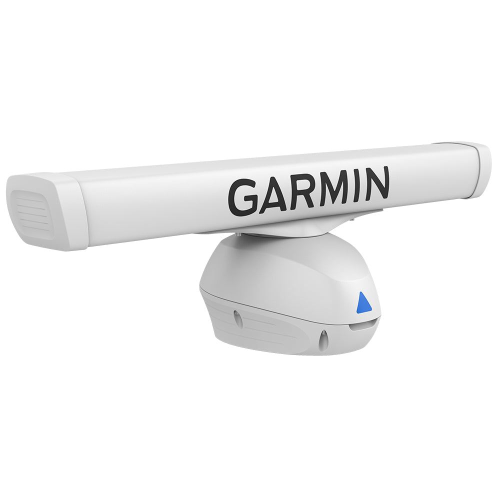 Garmin GMR Fantom 54 4-Open Array Radar showing sleek black radar unit with antenna array, designed for marine navigation.