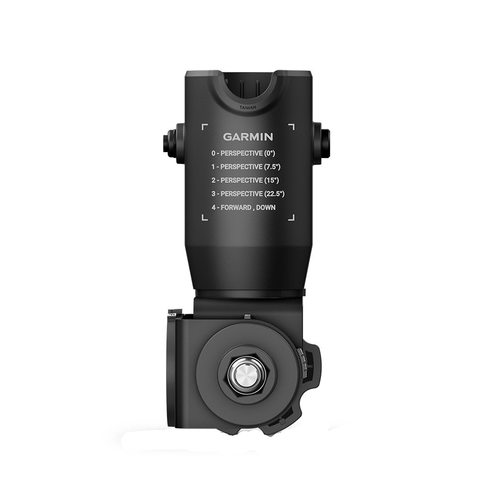 Garmin Adjustable Perspective Bottom Mount for LiveScope Transducers, trolling motor accessory for optimal transducer positioning.