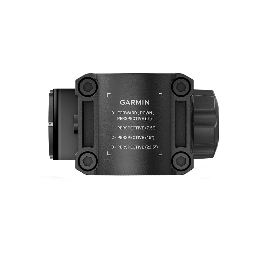 Garmin Adjustable Perspective Shaft Mount for LiveScope Transducers, trolling motor accessory with adjustable mounting bracket.