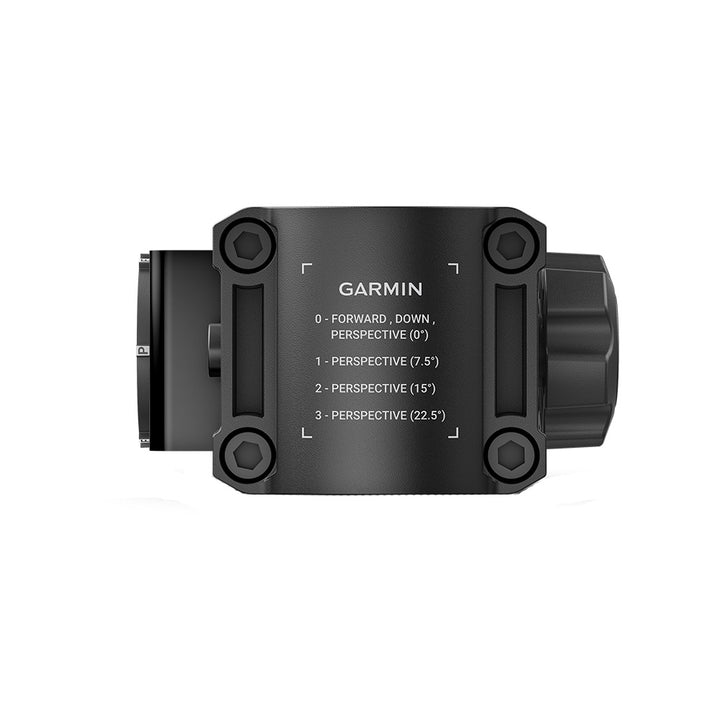 Garmin Adjustable Perspective Shaft Mount for LiveScope Transducers, trolling motor accessory with adjustable mounting bracket.