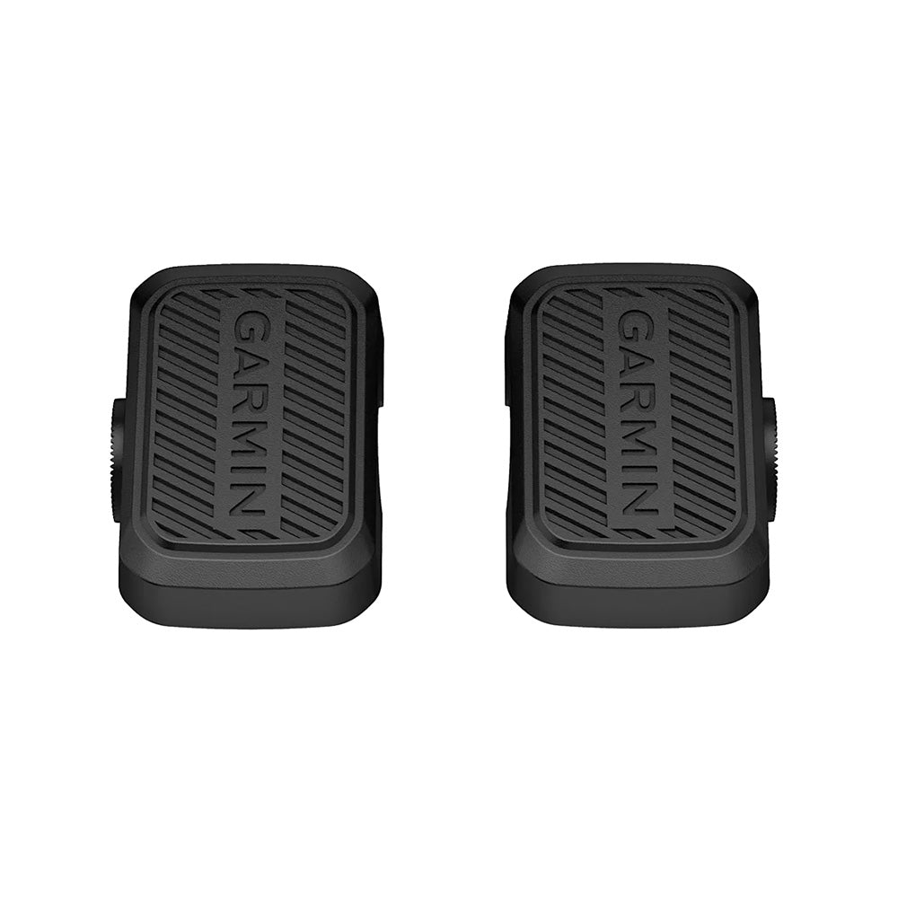 Garmin foot braces for trolling motor accessories, showing adjustable foot support with Garmin branding on a white background.