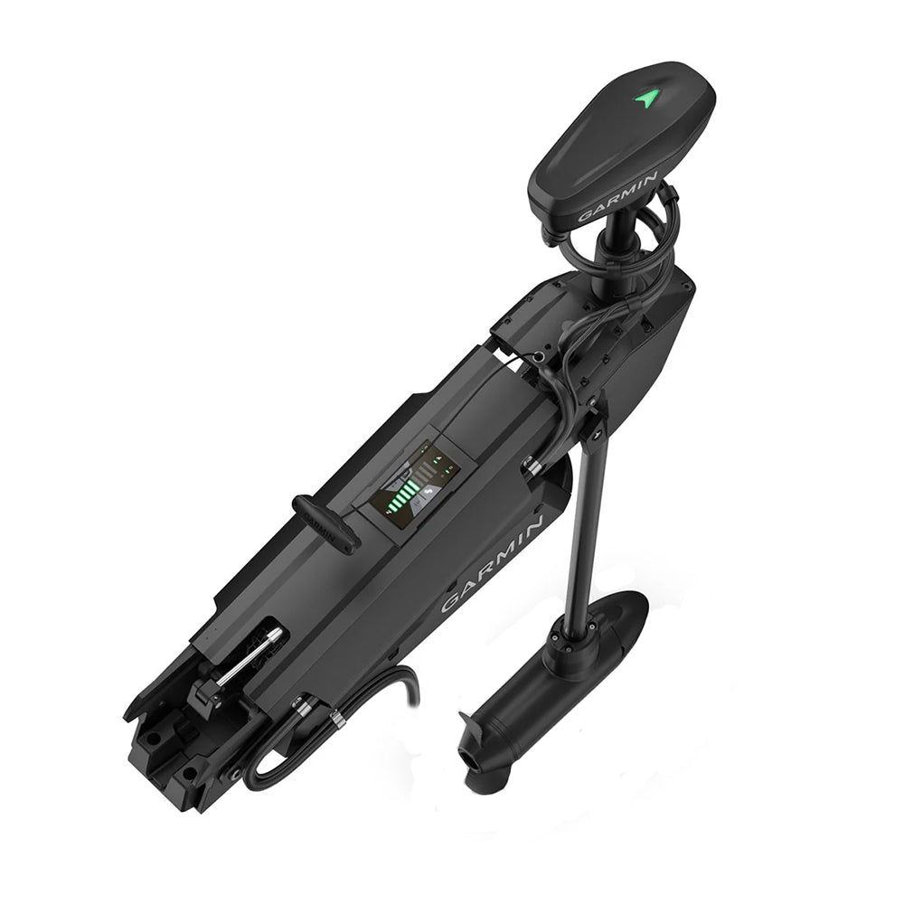 Garmin Force Pro 50-inch trolling motor with built-in GT56UHD-TR transducer, designed for fishing boats and marine navigation.