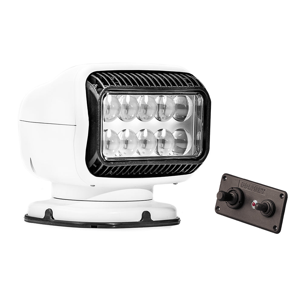 Golight Radioray GT Series search light with white LED, permanent mount, hard-wired dash mount remote, vehicle off-road lighting system