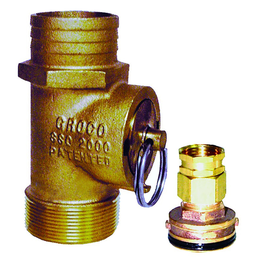 GROCO 2-inch engine flush kit adaptor for marine engine flushing, durable metal construction, and easy to connect.