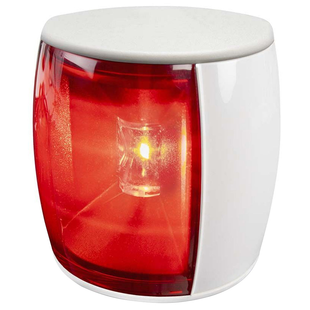 Hella Marine NaviLED PRO port navigation lamp with white shroud and red lens, 3 nautical miles visibility, marine navigation light