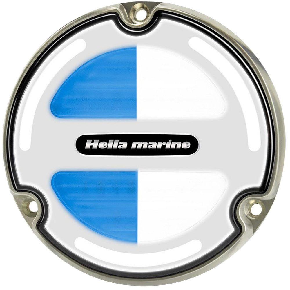 Feu sous-marin Hella Marine Apelo A3 blanc/bleu - Bronze - Lentille blanche