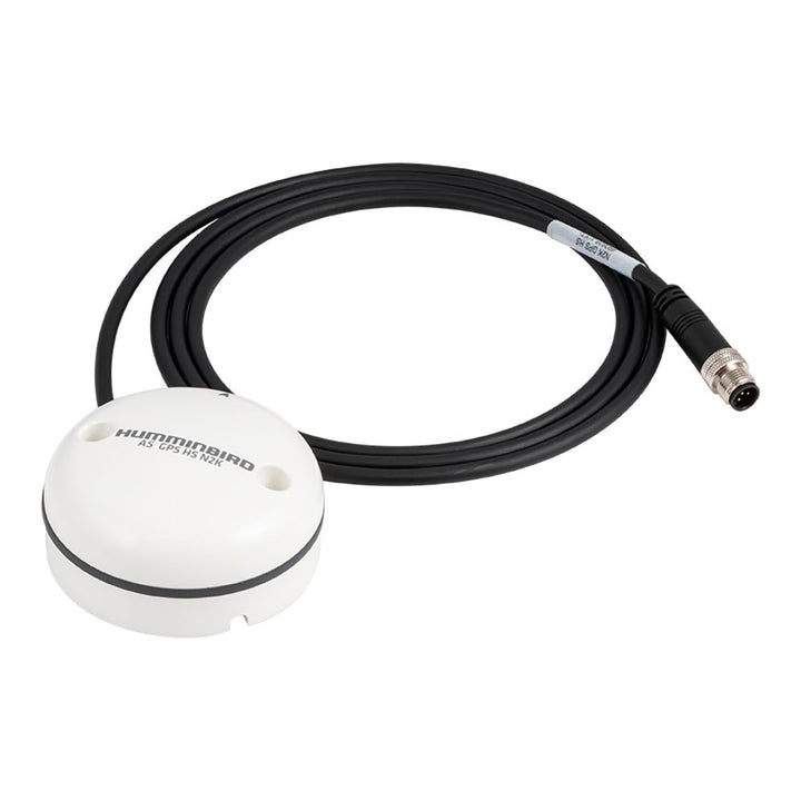 Humminbird AS GPS HS N2K GPS antenna accessory for marine navigation and fish finder systems.