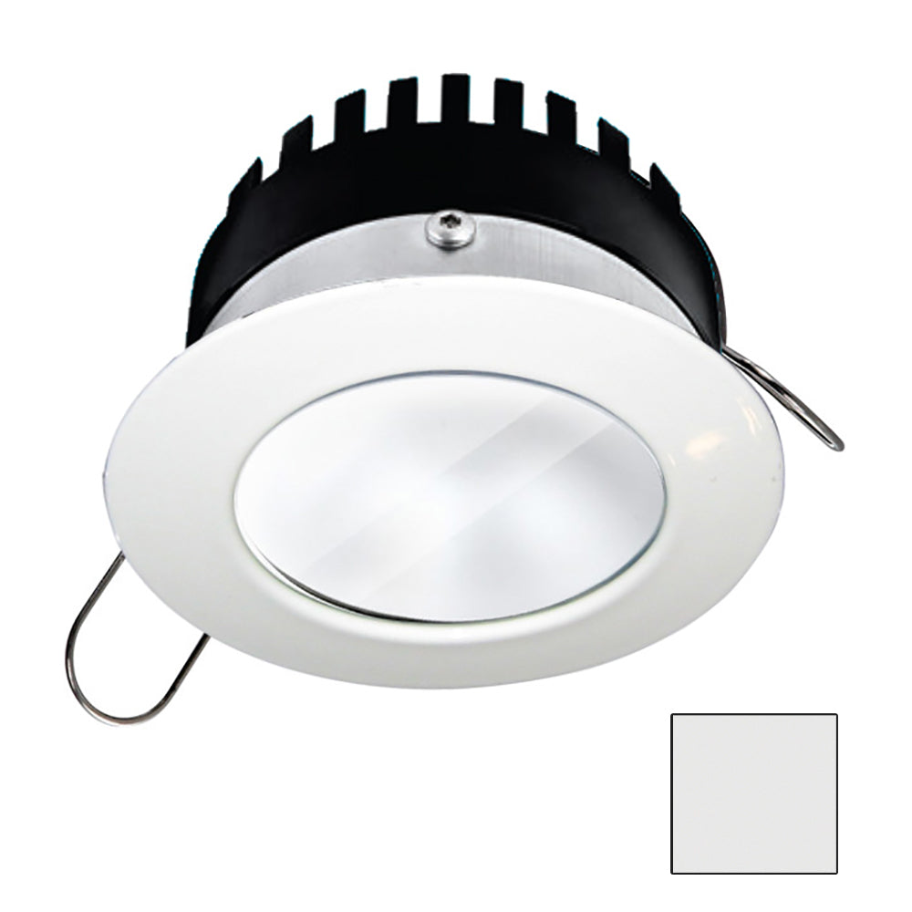 i2Systems Apeiron PRO A506 6W round spring mount LED down light in cool white with white finish, used for ceiling illumination