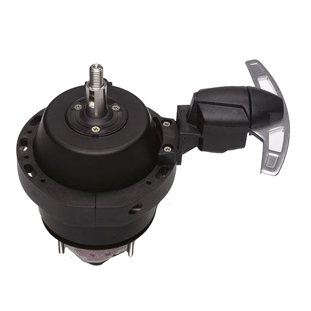 Impulse Single Paddle Trim Switch for Jack Plates, black switch with paddle design, mounted on a boat control panel