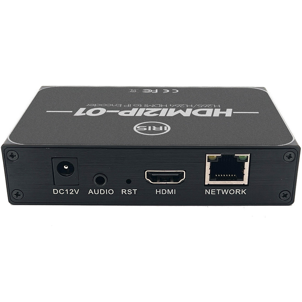 Iris HDMI to IP encoder accessory by Iris Innovations converting HDMI signals to IP, compatible with Raymarine, Simrad, and Furuno.
