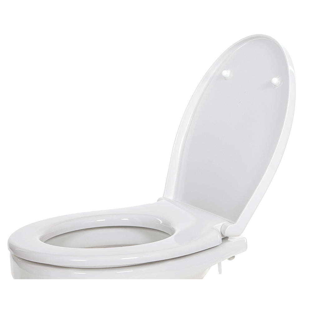 Jabsco regular toilet seat with soft close lid, durable bathroom accessory with easy-to-use design.