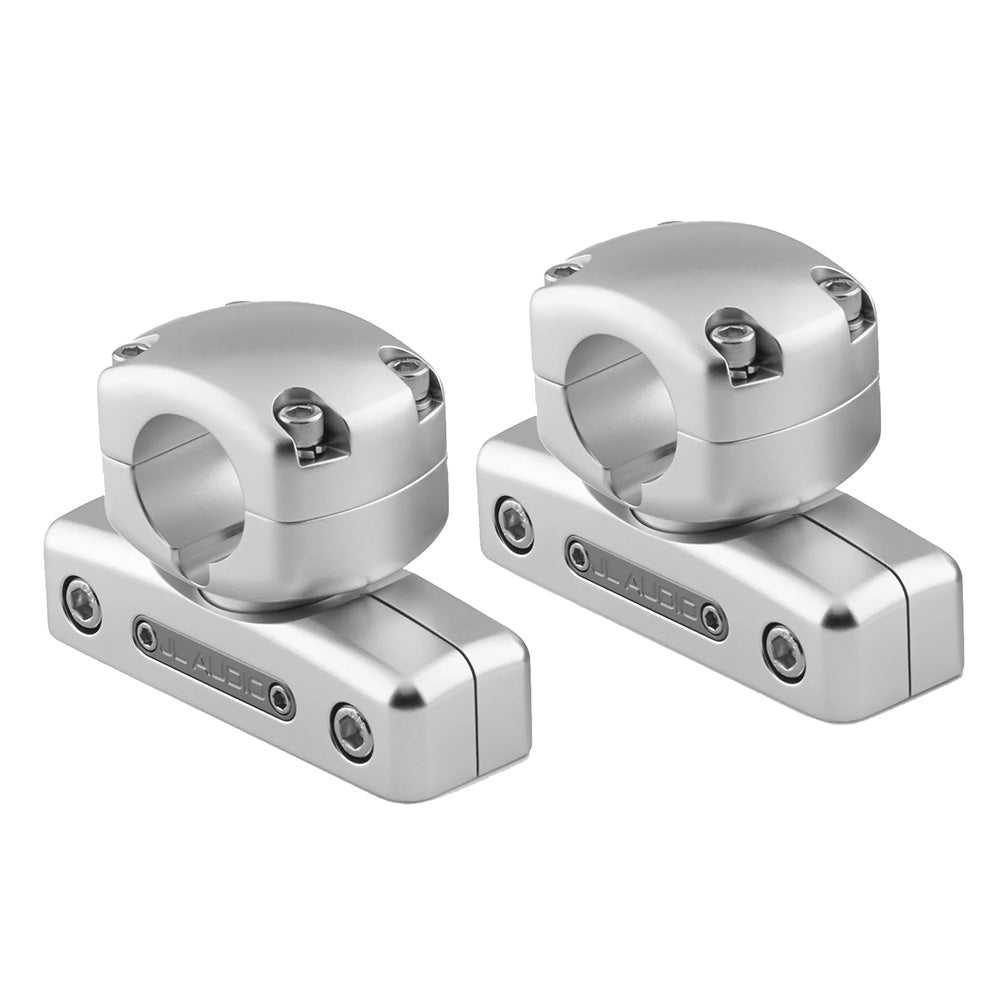 JL Audio ETXv3 enclosed speaker system swivel mount for pipe mounting, compatible with JL Audio accessories, adjustable and sturdy.