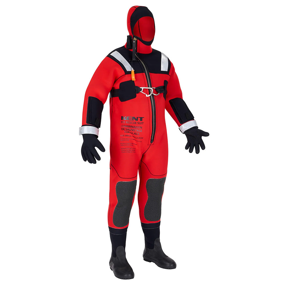 Orange Kent Ice Rescue Suit for adults, durable immersion dry suit designed for cold water rescue and work situations.