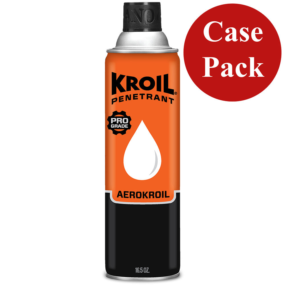 Kroil Original Penetrant aerosol can, 16.5oz, part of a case of 12, used for cleaning and penetrating rust and corrosion.
