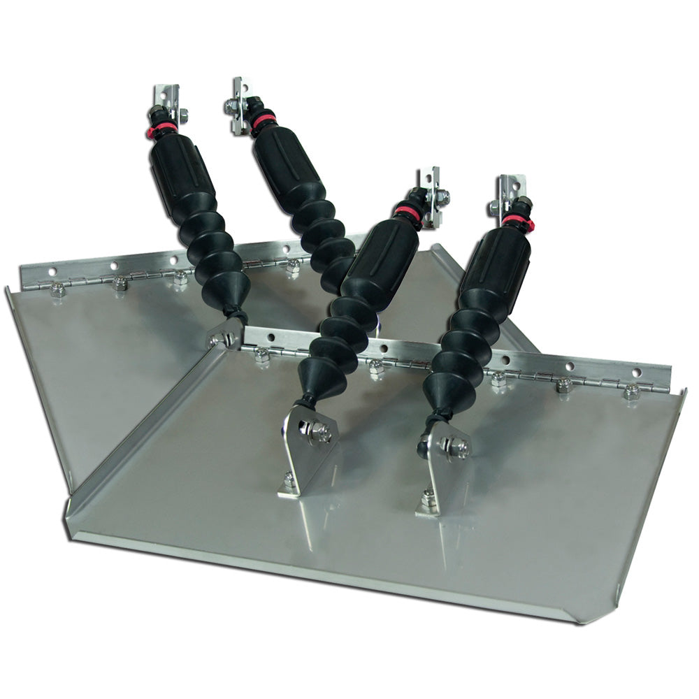 Lectrotab Smart Tabs II Series trim tabs on a boat, 16x10-inch size, designed for 23-30 ft boats up to 8500 lbs.