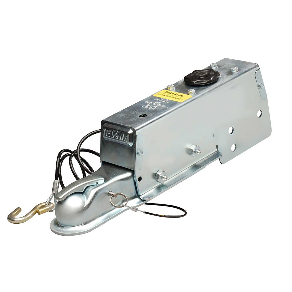 Load Rite 6.6K disc brake actuator for trailer, designed for 2-inch hitch ball, with durable bearings and hub components.