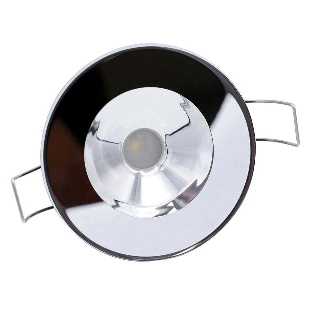 Spot LED encastré Lumitec Illusion - Blanc chaud - Intensité variable - Boîtier blanc - Boîtier miroir