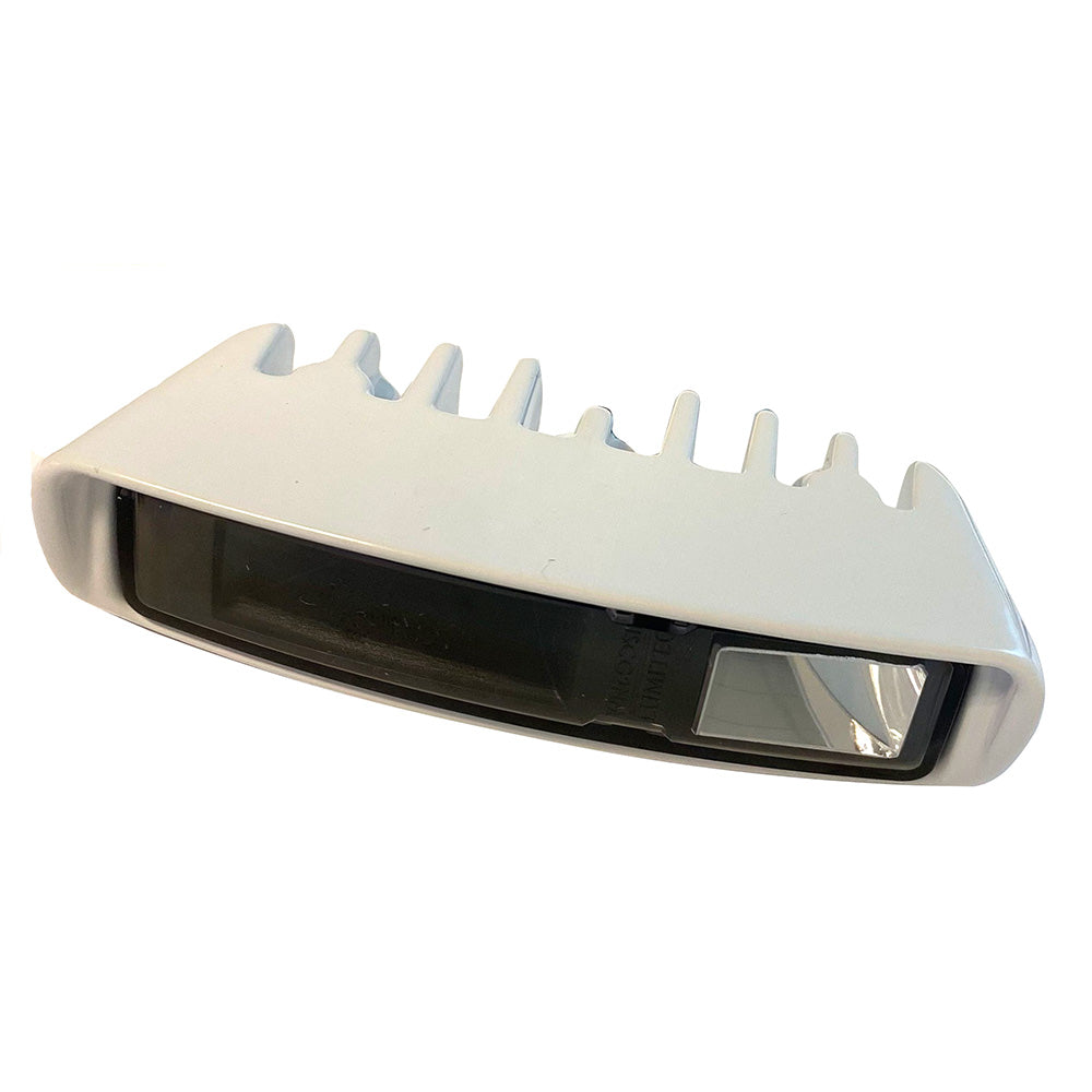 Lumitec Contour Series Starboard Green Navigation and Docking Light mounted on a boat for navigation visibility.