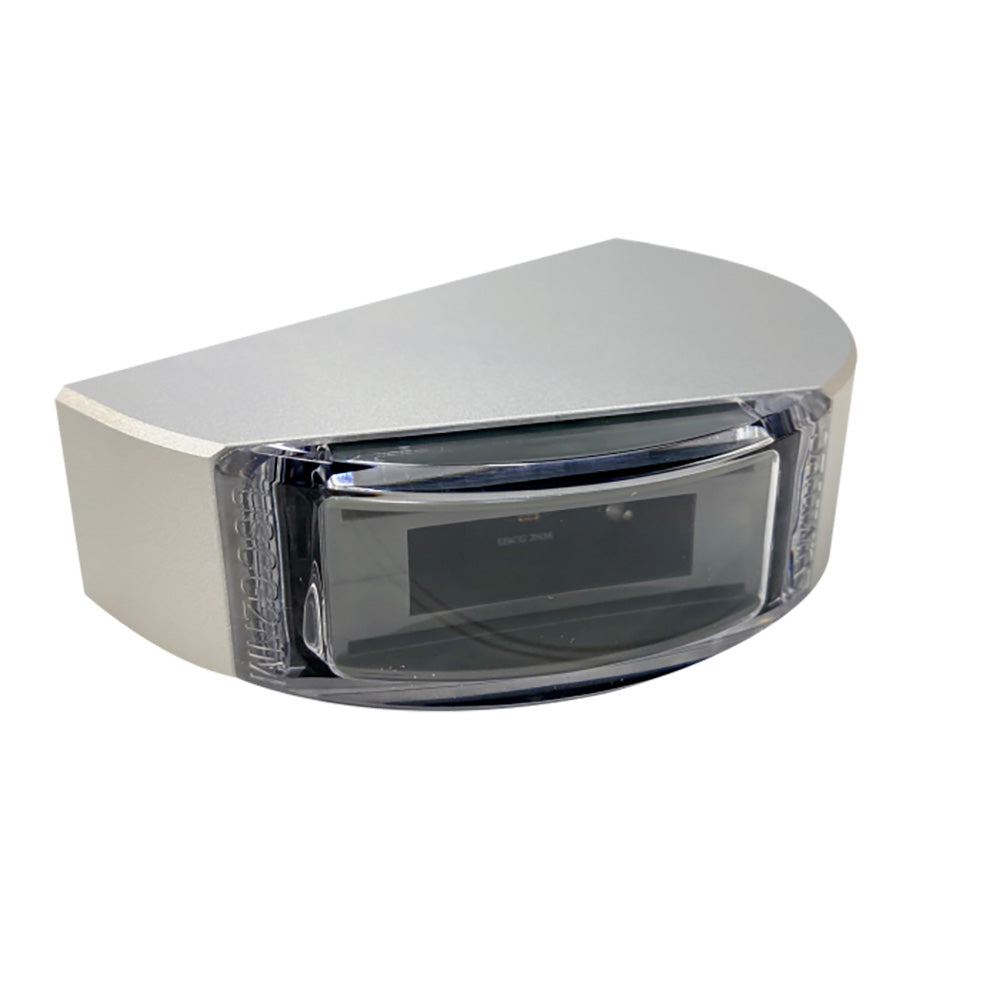 Lumitec surface mount aluminum navigation light port in red for boat navigation, featuring durable construction and clear visibility.