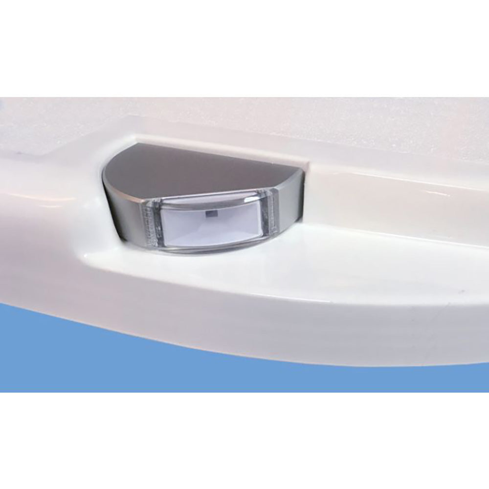 Lumitec surface mount aluminum navigation light port in red, designed for boat navigation and marine safety.