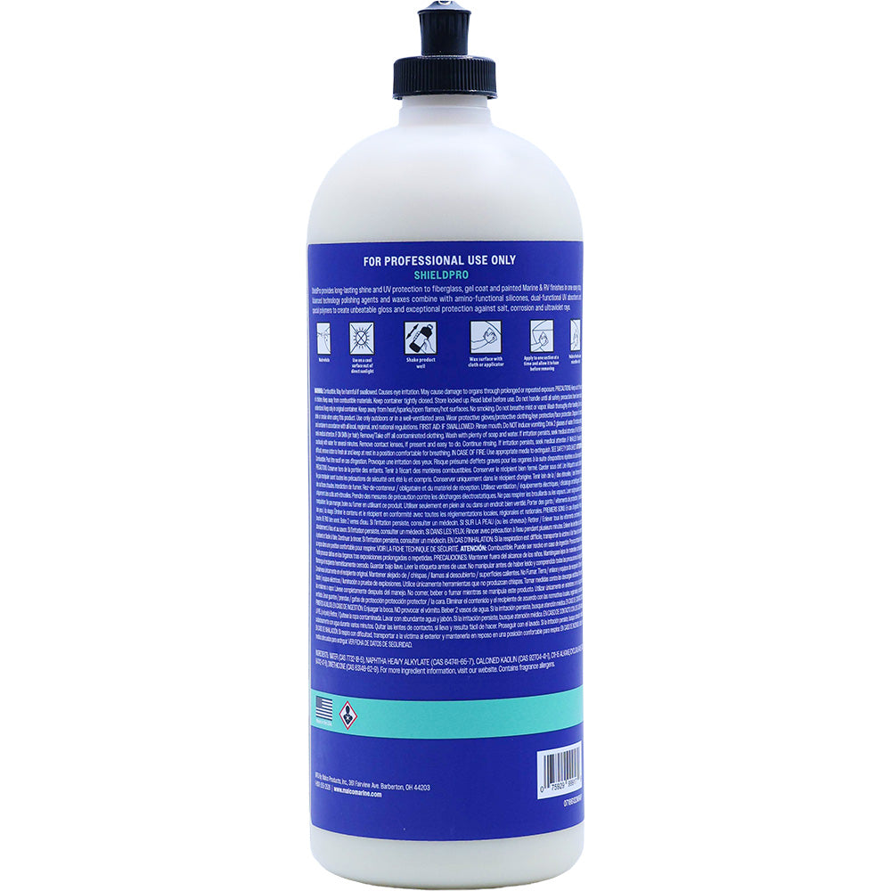 Malco ShieldPro UV Creme Wax in 32oz container, cleaning product with protective UV formula for vehicle surfaces.