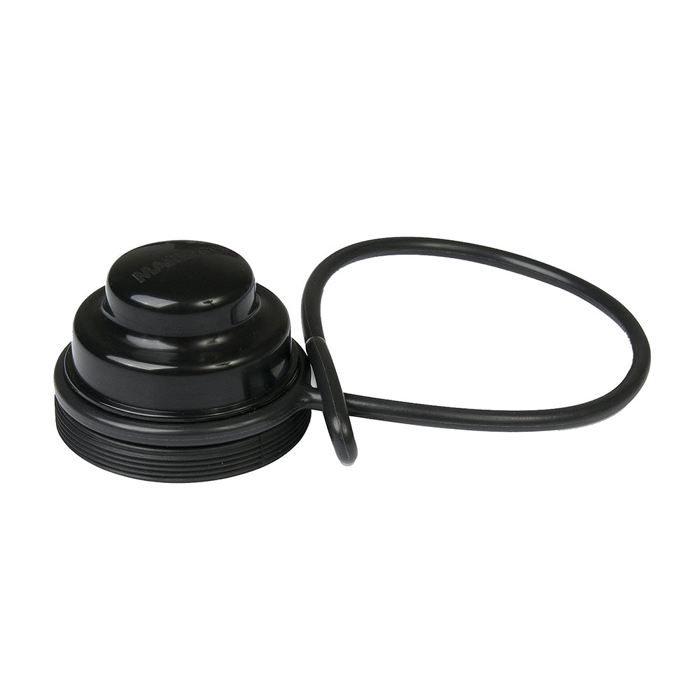 Marinco universal watertight connector cap for shore power connections, designed to protect marine electrical outlets from water.
