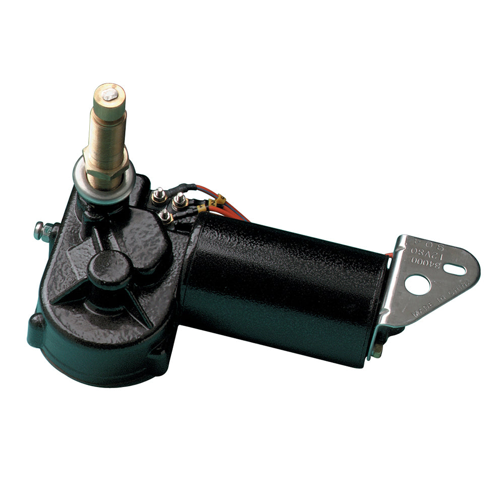 Marinco windshield wiper motor MRV 12V with 2.5-inch shaft for marine windshields, durable and reliable for boat applications.