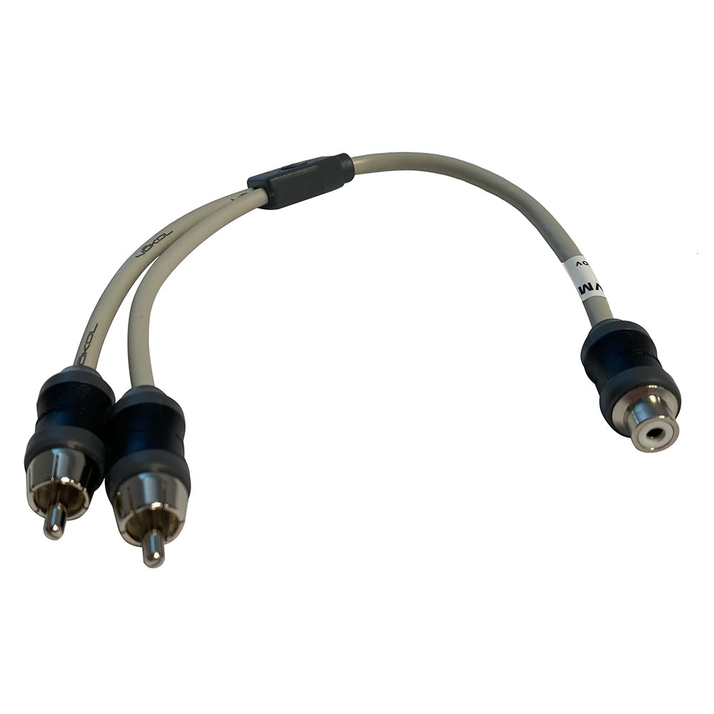 Adaptateur audio marin RCA à paire torsadée en Y - 1 femelle vers 2 mâles