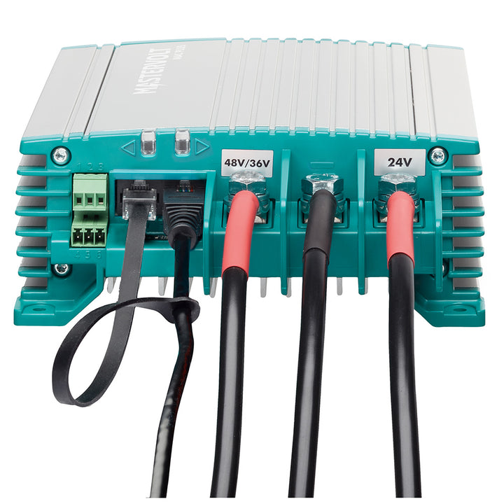 Mastervolt Mac Plus 12/48-15 battery charger with digital display and sturdy design for reliable power management.