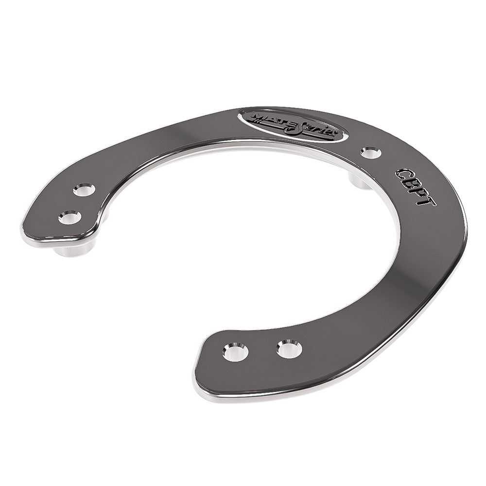 Mate Series stainless steel rod cup holder with threaded backing plate, marine boat rod holder accessory for secure mounting.