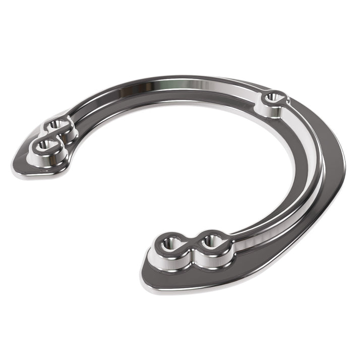 Mate Series stainless steel rod cup holder with threaded backing plate, designed for secure attachment to rod holder accessories.