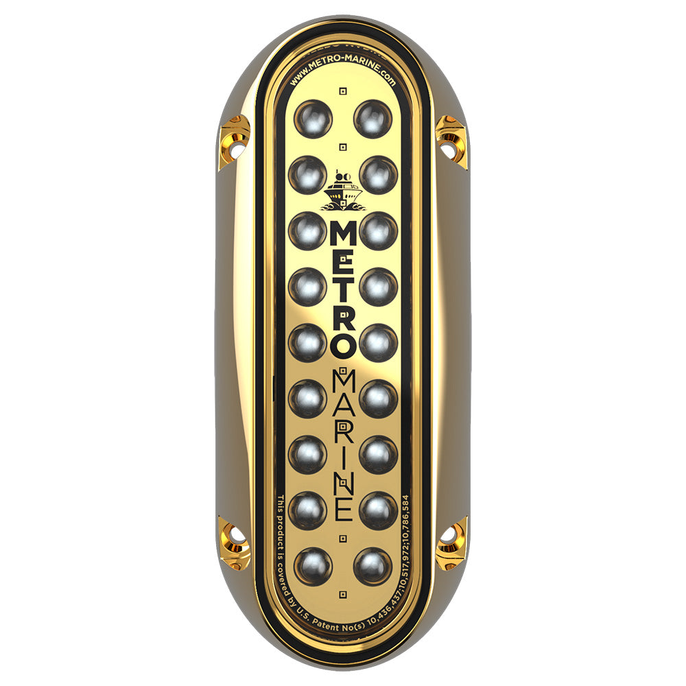 Feu vertical allongé à haut rendement Metro Marine avec LED monochromes intelligentes - Vert, faisceau 45