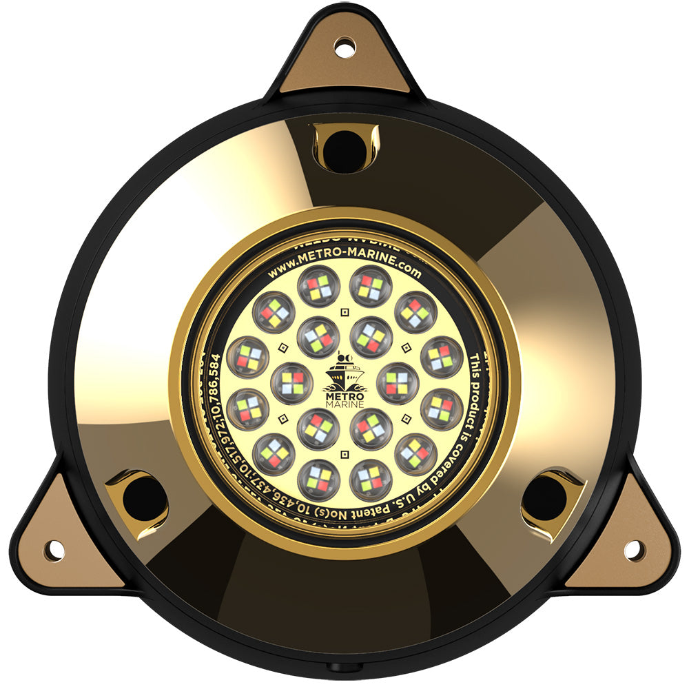 Projecteur sous-marin haut rendement Metro Marine à montage en surface avec LED intelligentes à spectre complet - RGBW, 90 faisceaux