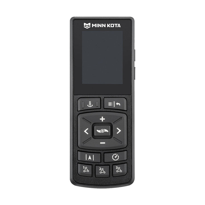 Minn Kota Advanced GPS Navigation Wireless Remote for trolling motor accessories, showing handheld remote device with display and buttons.