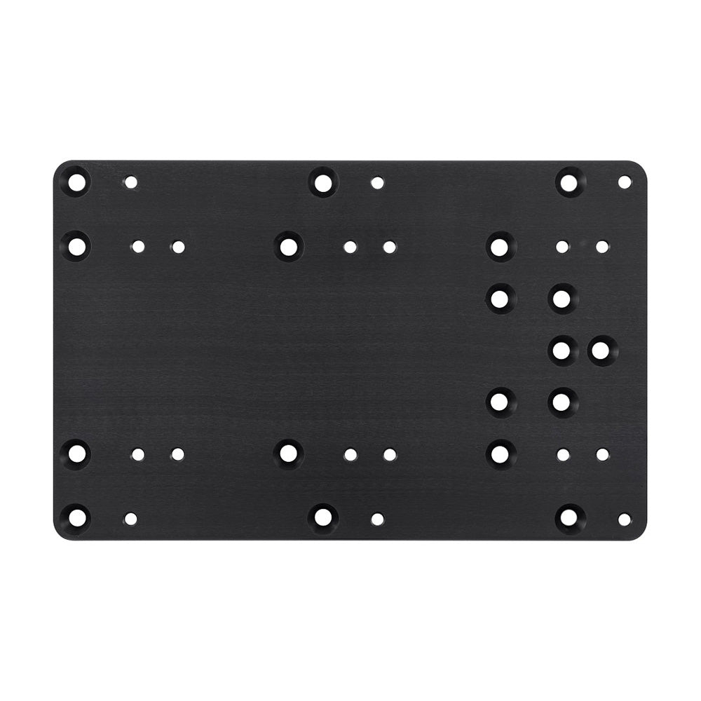 Minn Kota MKA-58 boat deck reinforcement kit for trolling motors, showing components and installation parts on a boat deck.