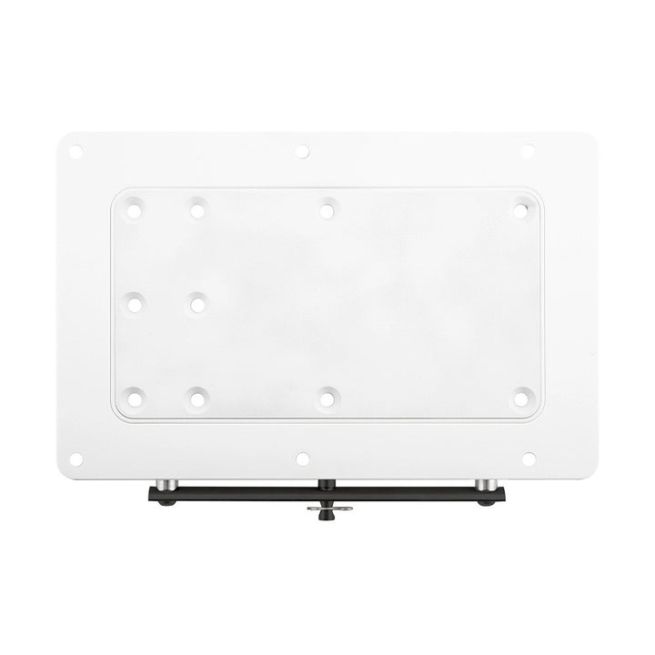 Minn Kota RTA-55 Quick Release Bracket for trolling motor accessories, shown mounted on a boat for easy removal.