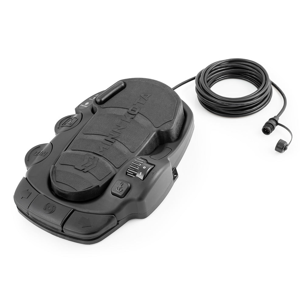 Minn Kota Terrova Riptide Quest corded foot pedal for trolling motor control, shown on a trolling motor accessory.
