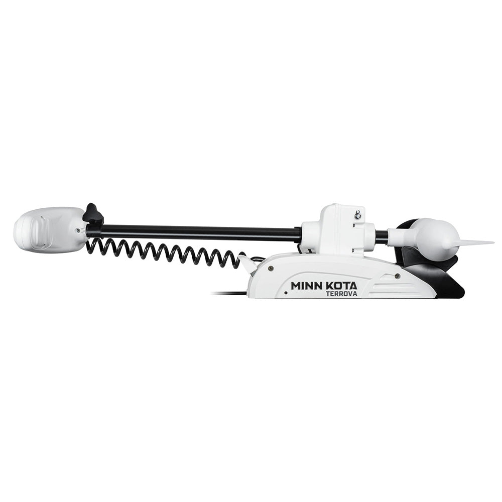 Minn Kota Kayak Riptide Terrova 55 trolling motor with 36-inch shaft and 55lb thrust, designed for kayak fishing and boating.