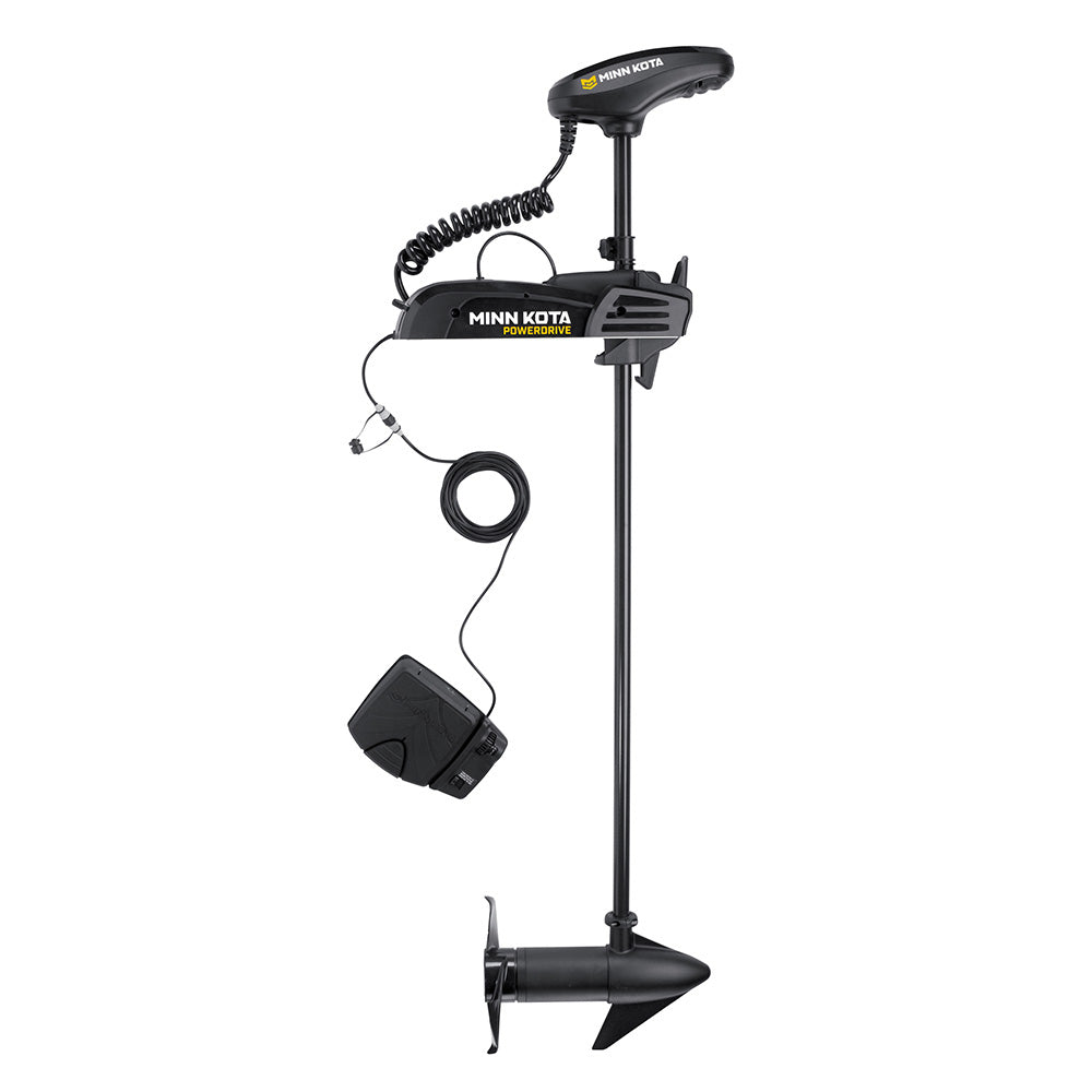 Minn Kota PowerDrive 70 trolling motor with foot pedal, Dual Spectrum CHIRP, 24V, 70lb thrust, 60-inch shaft for fishing boats.