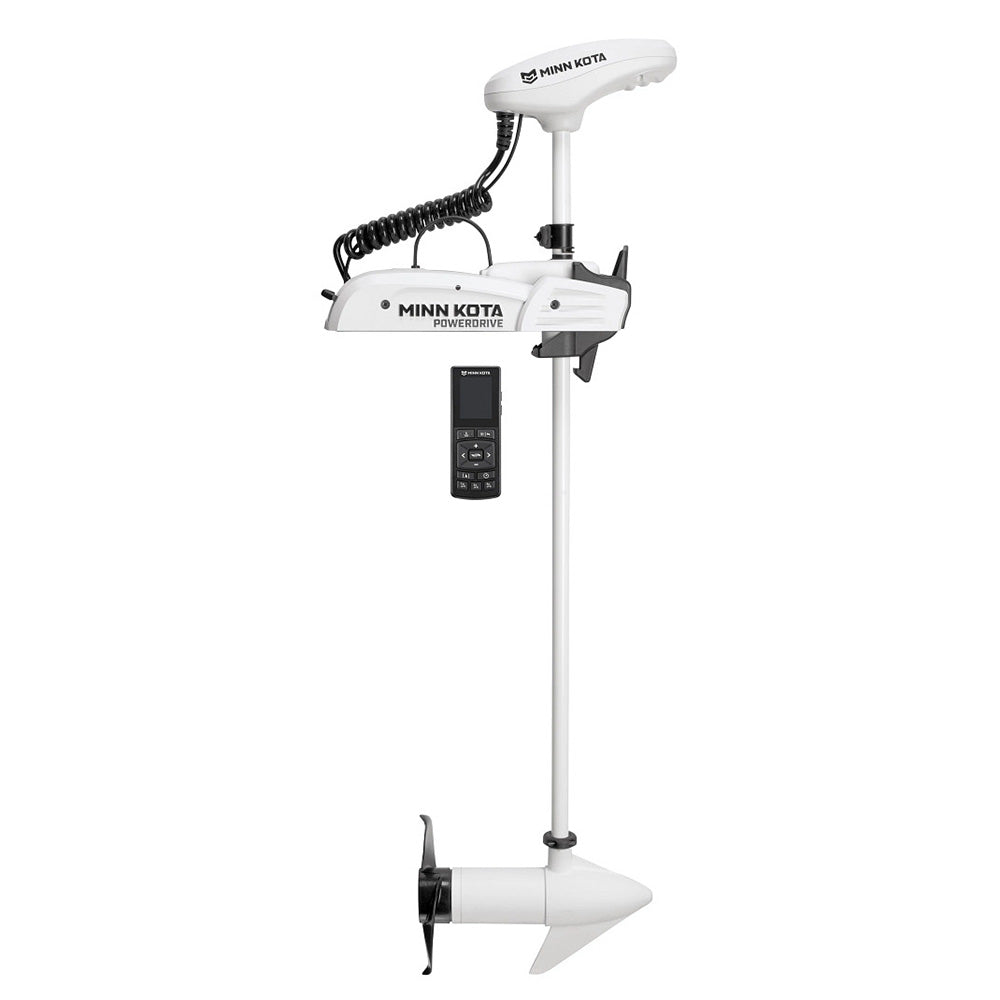 Minn Kota Riptide PowerDrive 55 trolling motor with wireless remote, 12V, 55lb thrust, 54-inch shaft for fishing boats.