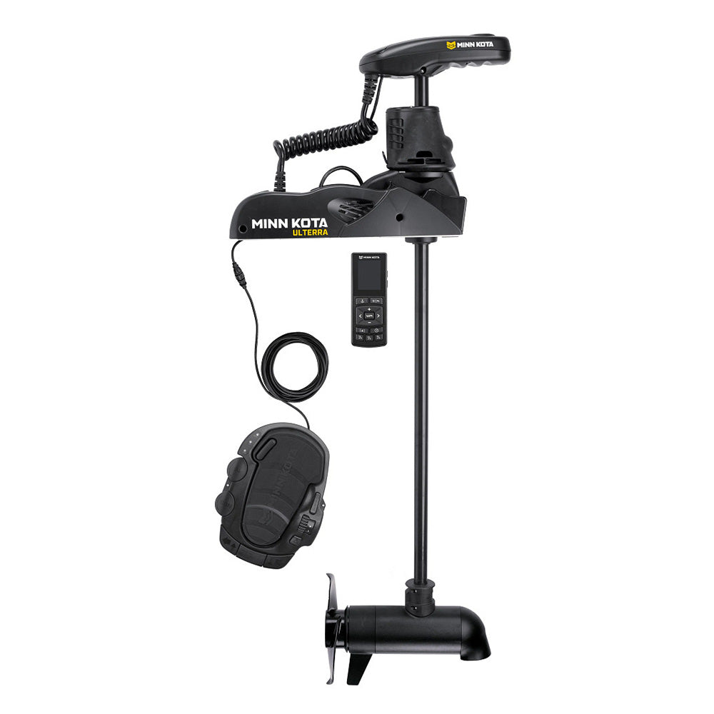 Minn Kota Ulterra 112 trolling motor with wireless remote, Dual Spectrum CHIRP sonar, 36V, 112lb thrust, 60-inch shaft.