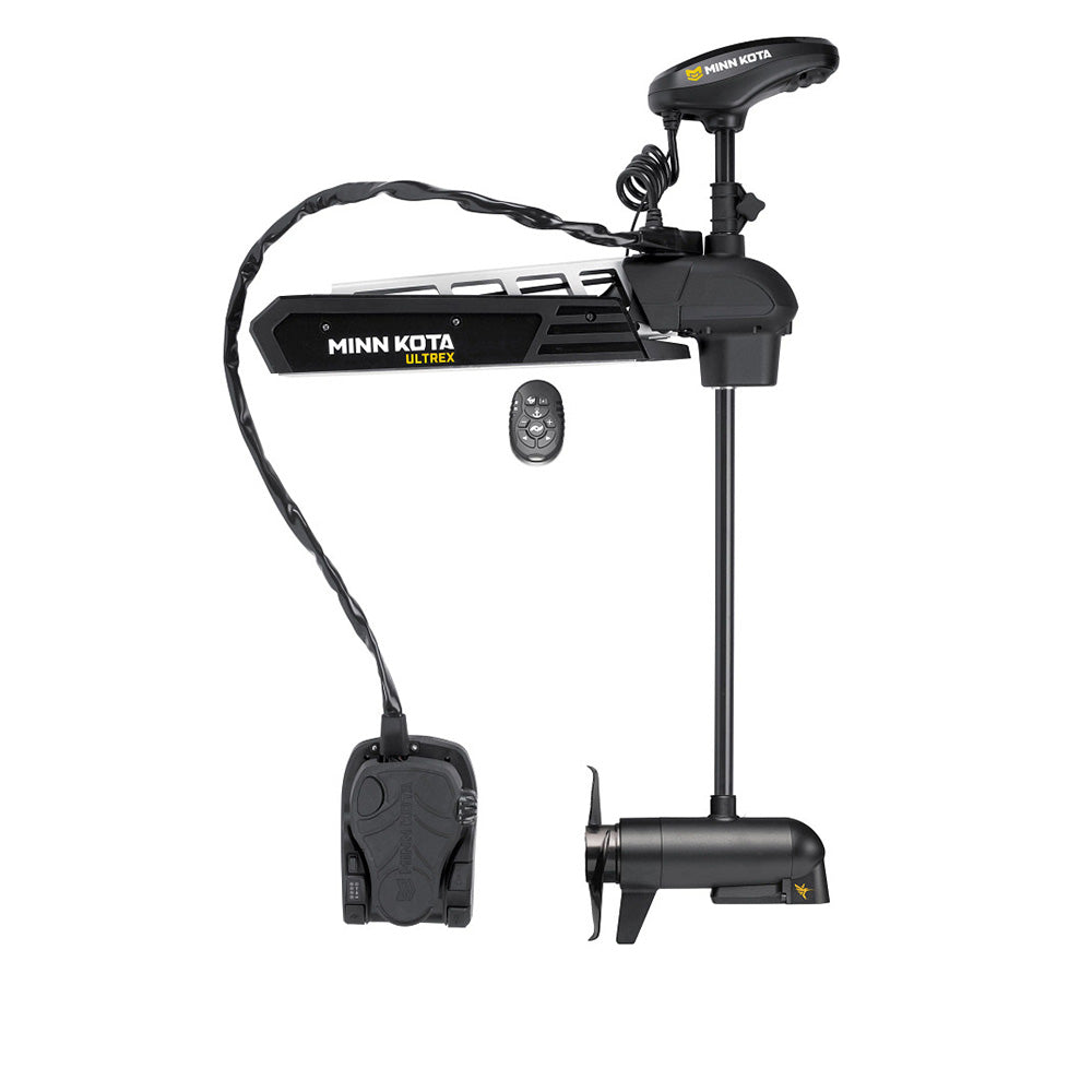 Minn Kota Ultrex 112 trolling motor with micro remote, Mega Down Imaging, 36V, 112lb thrust, 45-inch shaft, for fishing boats.